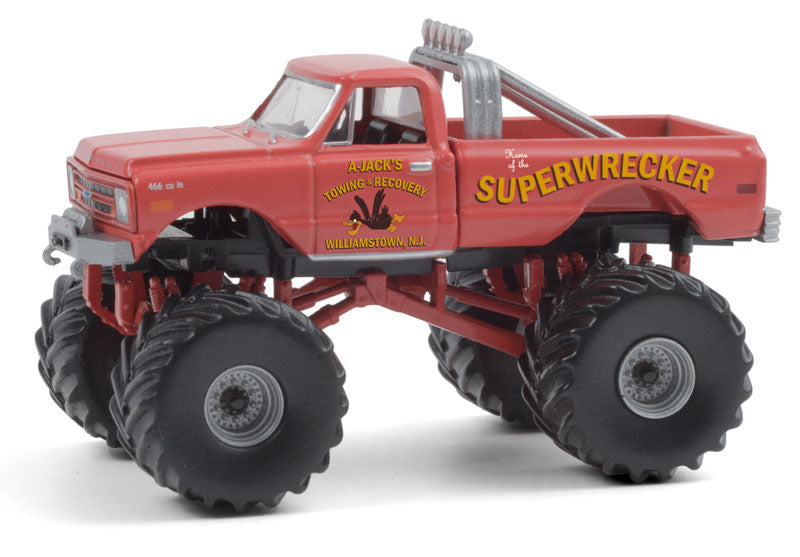 Greenlight 49080-A 1/64 Scale Superwrecker - 1968 Chevrolet K-10 Monster Truck Kings