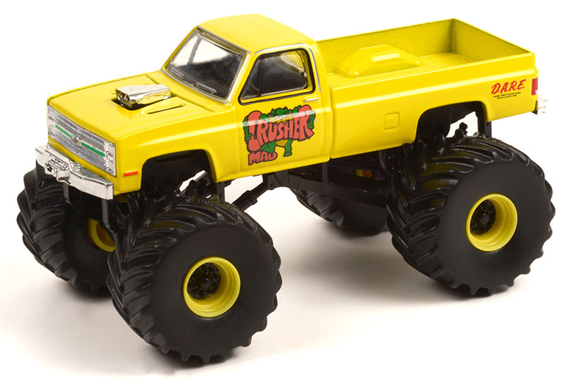 Greenlight 49100-C 1/64 Scale Mad Crusher - 1987 Chevrolet Silverado Monster Truck