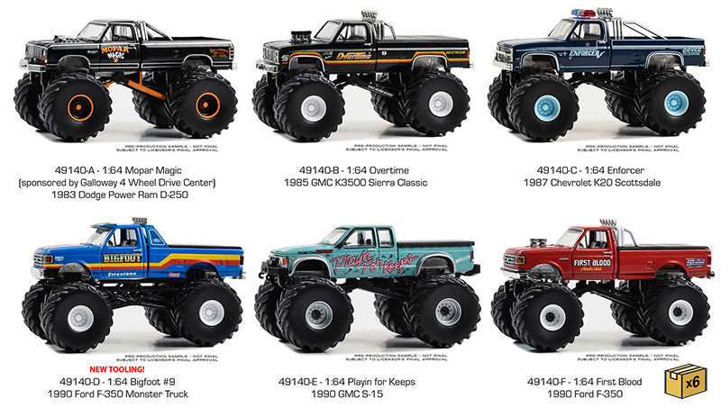 Greenlight 49140-CASE 1/64 Scale Kings of Crunch Series 14