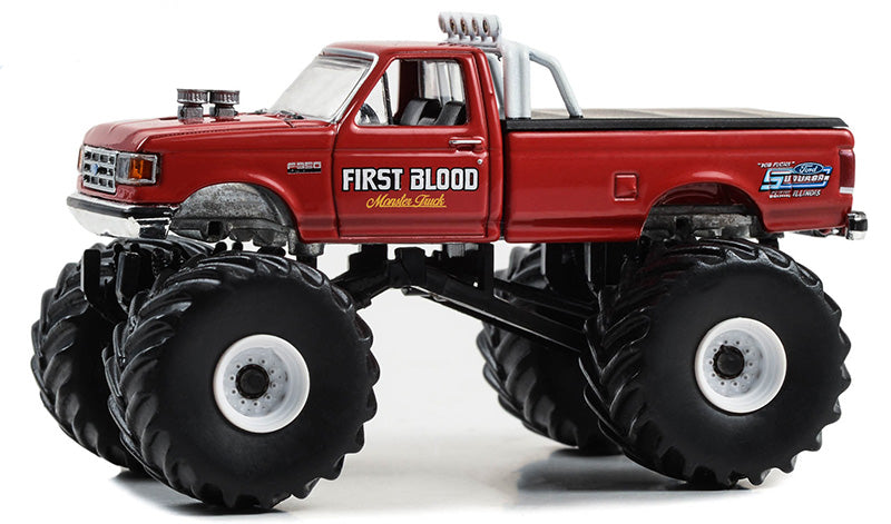 Greenlight 49140-F 1/64 Scale First Blood - 1990 Ford F-350 Pickup Kings