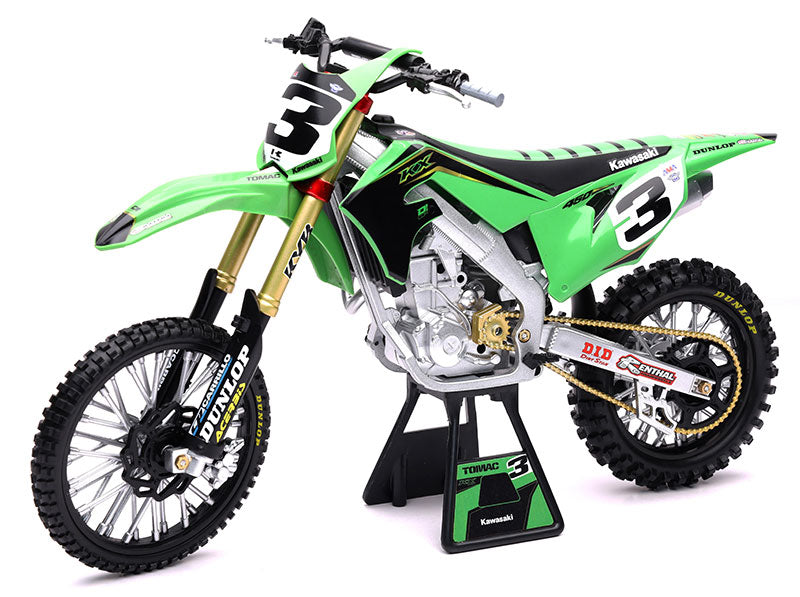 New-Ray 49663 1/6 Scale 2019 Kawasaki KX450F - #3 Eli Tomac Racing