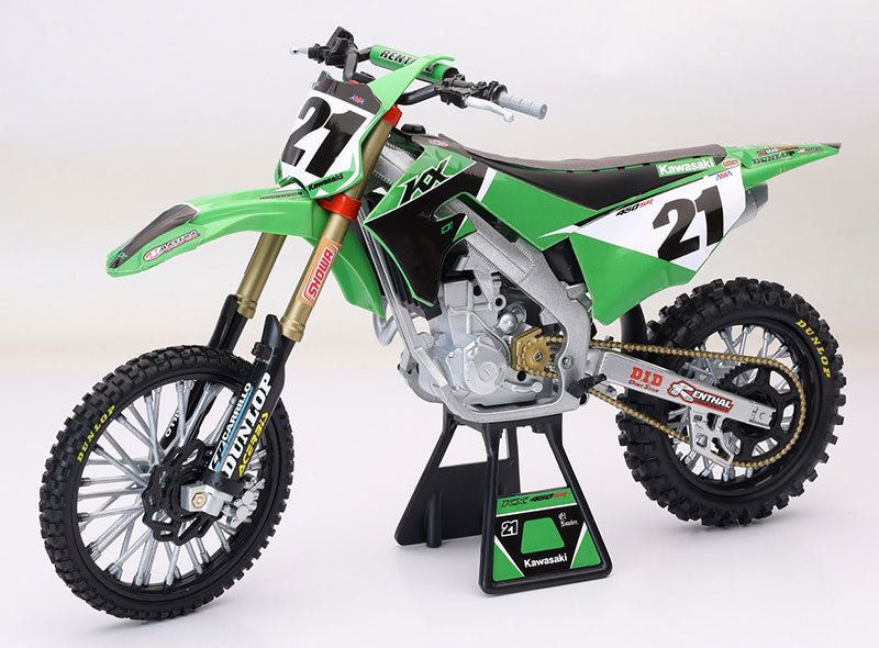 New-Ray 49733 1/6 Scale Kawasaki Factory Team - KX450F Motorcycle