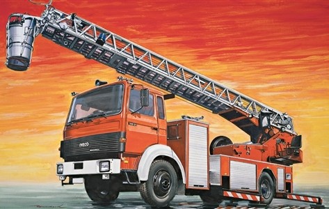 Italeri 3784 1/24 Iveco Magirus DLK26-12 Fire Engine Ladder Truck (D)