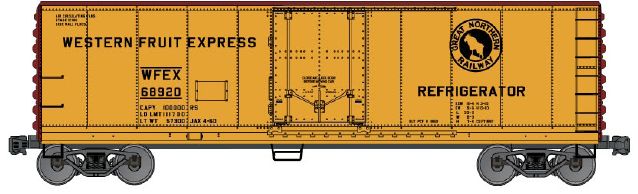 Accurail 85051 Ho 40'Steel Reefer Wfe