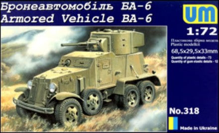 Unimodel 318 1/72 BA6 Russian Armored Vehicle