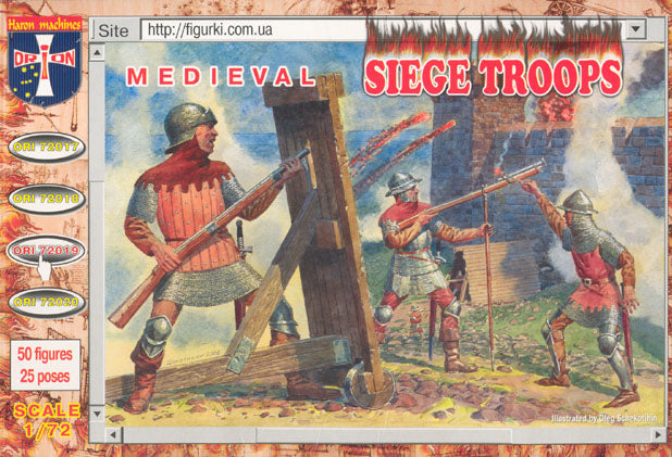 Orion Figures 72019 1/72 Medieval Siege Troops (50)
