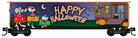 Micro Trains Line 50700700 Z Scale 50' Plug-Door Boxcar - Ready to Run -- Micro-Mouse 2021 Halloween Car