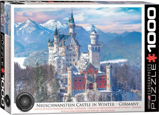 Eurographics 65419 Neuschwanstein Castle, Germany (Winter Scene) Puzzle (1000pc)