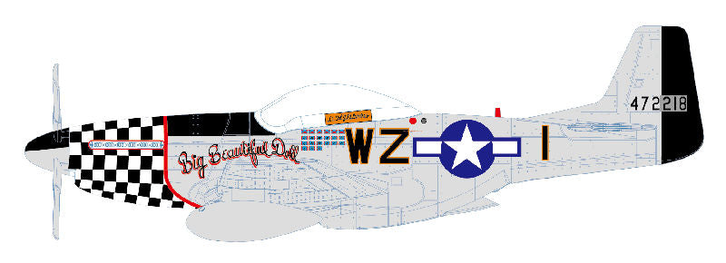 Air Force 1 0149A 1/72 Scale P-51D Mustang - United State Army Air Force