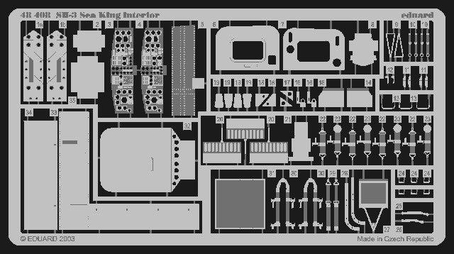 Eduard 48408 1/48 Aircraft- SH3 Sea King Interior for HSG & RVL