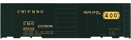 Tichy Trains 10104o O Scale Railroad Decal Set -- Chicago, St. Paul, Minneapolis & Omaha 40' Express Boxcar (green car, 400)