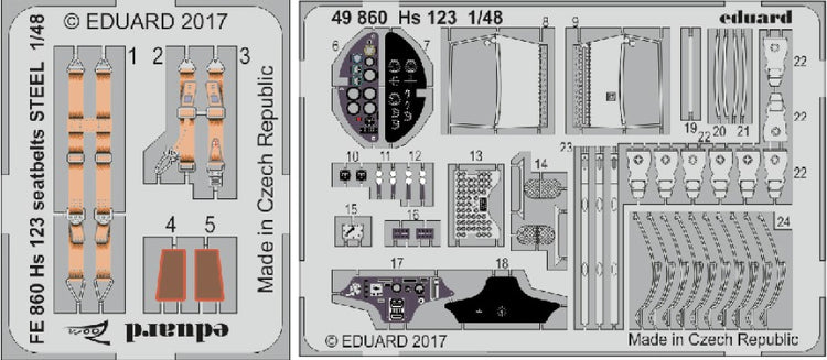 Eduard 49860 1/48 Aircraft- Hs123 for GPT (Painted) (D)