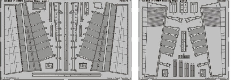 Eduard 32383 1/32 Aircraft- P39Q/N Landing Flaps for KTY (D)