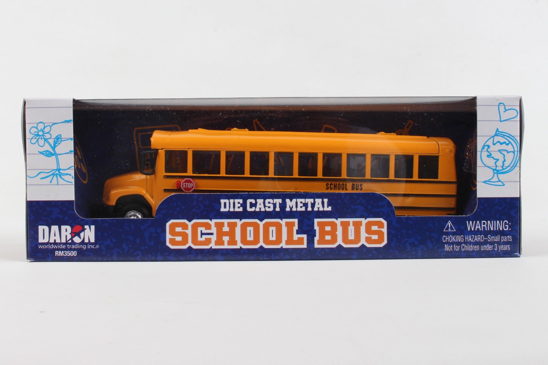 Daron Road Marks RM3500 Road Marks Pullback School Bus 7.5 Inch Pullback