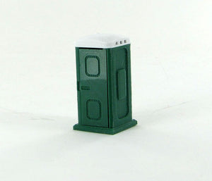 3D To Scale 50-141-DG 1/50 Scale Porta-Potty - dark green and white