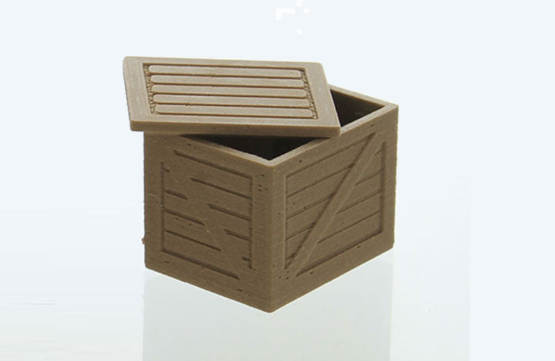 3D To Scale 50-244-WD 1/50 Scale Shipping Crate - wood tone