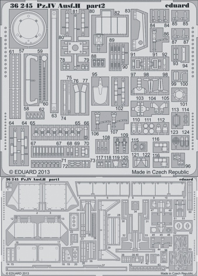 Eduard 36245 1/35 Armor- Pz IV Ausf H for ITA(D)