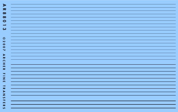 Archer Fine Transfers 88013 Surface Details: Raised Panel Lines (Various Scales)