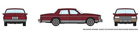 Rapido Trains 800001 HO Scale 1980-1985 Chevrolet Caprice Sedan - Assembled -- Dark Red