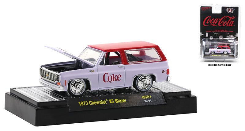 M2Machines 51500-HS01 1/64 Scale Coca-Cola - 1973 Chevrolet K5 Blazer on Lowered