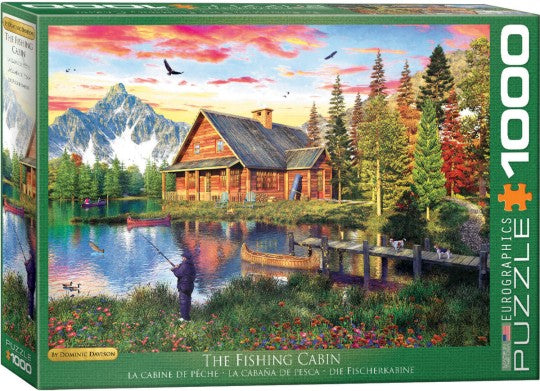 Eurographics 65376 The Fishing Cabin (Lake/Mountain Scene) Puzzle (1000pc)
