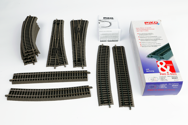 Piko 55321 HO Scale Roadbed Track Set C