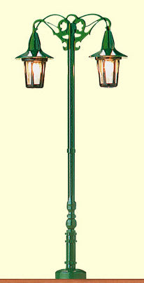 Brawa 5222 HO Scale Historic Park Light -- Double-Arm Hanging, Height: 3-1/2" 8.9cm