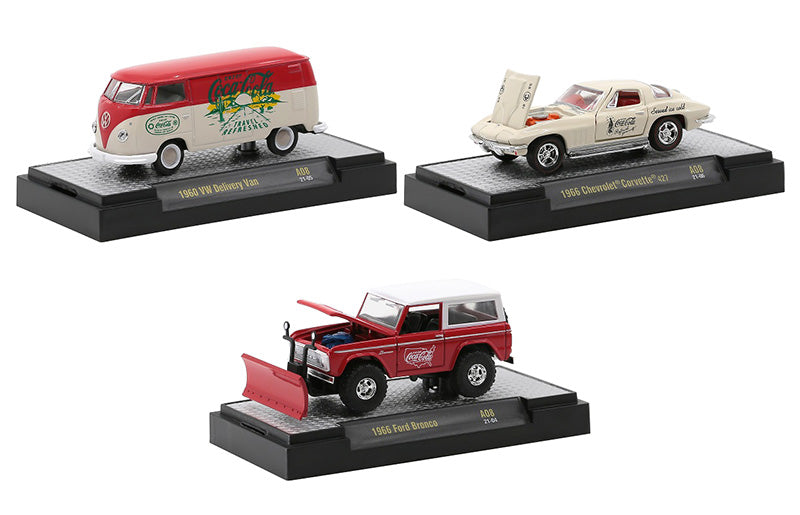 M2Machines 52500-A08-SET 1/64 Scale M2 Coca-Cola Release A08