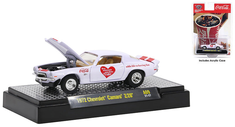 M2Machines 52500-A09-A 1/64 Scale Coca-Cola - 1972 Chevrolet Camaro Z/28 M2 Coca-Cola