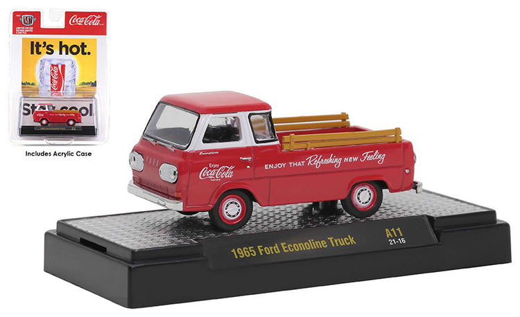 M2Machines 52500-A11-C 1/64 Scale Coca-Cola - 1965 Ford Econoline Truck M2 Coca-Cola