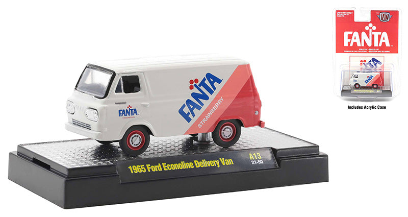 M2Machines 52500-A13-A 1/64 Scale Fanta - 1965 Ford Econoline Delivery Van M2