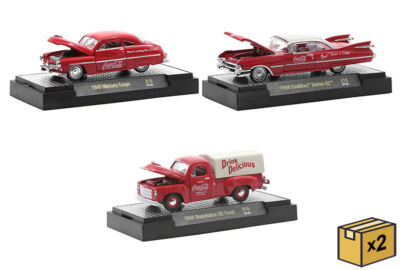 M2Machines 52500-A16-CASE 1/64 Scale M2 Coca-Cola Release A16