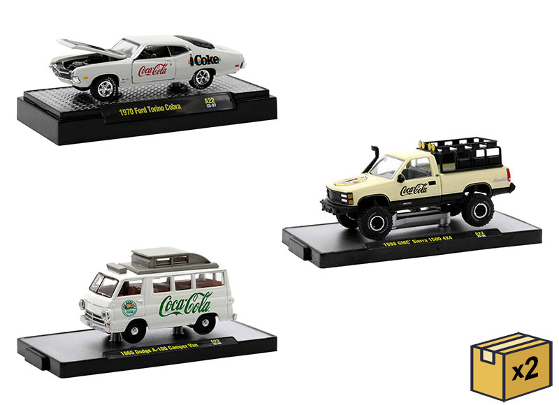 M2Machines 52500-A22-CASE 1/64 Scale M2 Coca-Cola Release A22