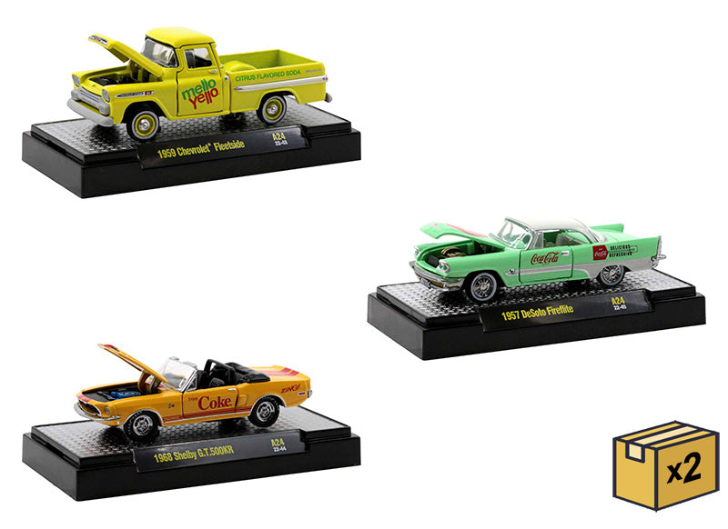 M2Machines 52500-A24-CASE 1/64 Scale M2 Coca-Cola Release A24