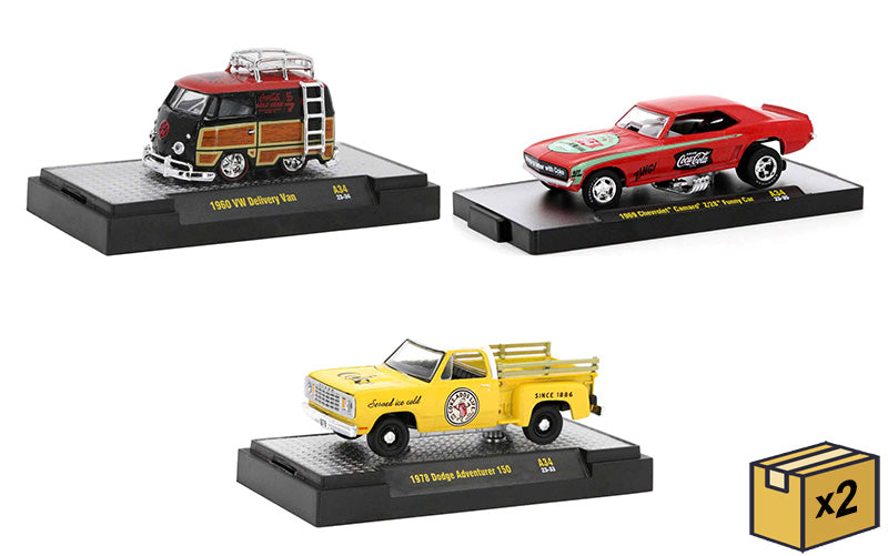 M2Machines 52500-A34-CASE 1/64 Scale M2 Coca-Cola Release A34