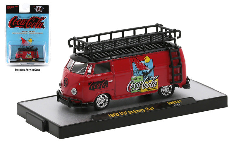 M2Machines 52500-NMD01-A 1/64 Scale Coca-Cola - 1960 Volkswagen Delivery Van M2 Coca-Cola