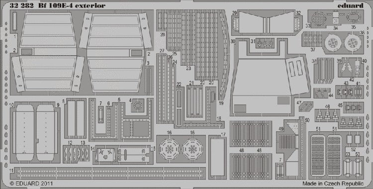 Eduard 32282 1/32 Aircraft- Bf109E4 Exterior for DML (D)