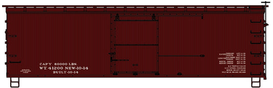 Accurail 1798 Ho 36'Dbl Sht Wood Boxcar Data