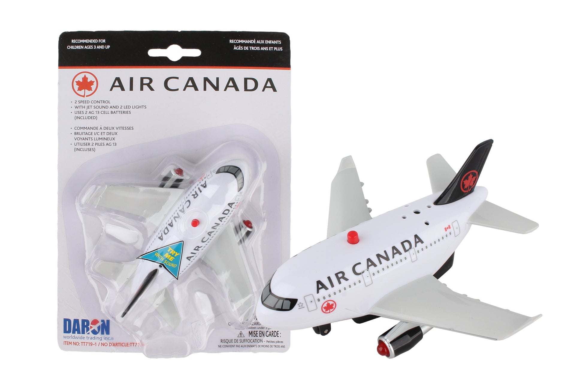 Daron Toytech TT719-1 Air Canada Pullback W/Light & Sound New Livery