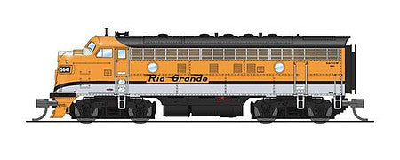 Broadway Limited 6862 N Scale EMD F7 A-Unpowered B Set - Sound and DCC - Paragon4 -- Denver & Rio Grande Western #5641, 5642 (Single Stripe; Aspen Gold, silver)