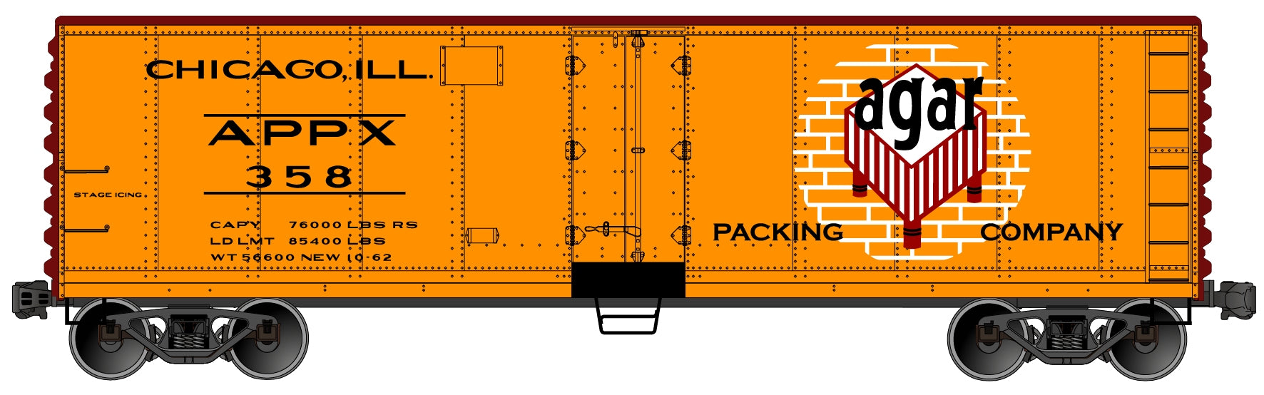 Accurail 8326 Ho 40' Steel Reefer Agar