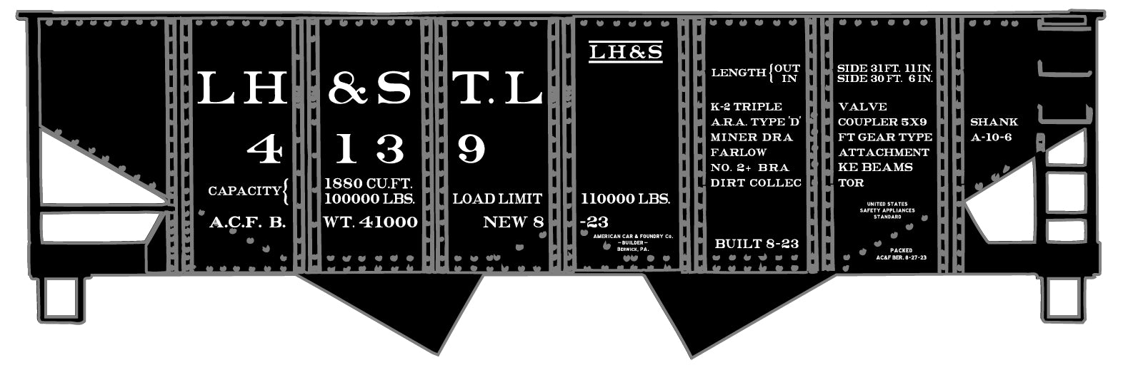 Accurail 2437 Ho Usra Twin Hopper Lh&Stl