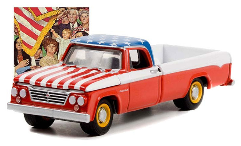 Greenlight 54060-C 1/64 Scale 1962 Dodge D-200 Pickup Norman Rockwell Series 4