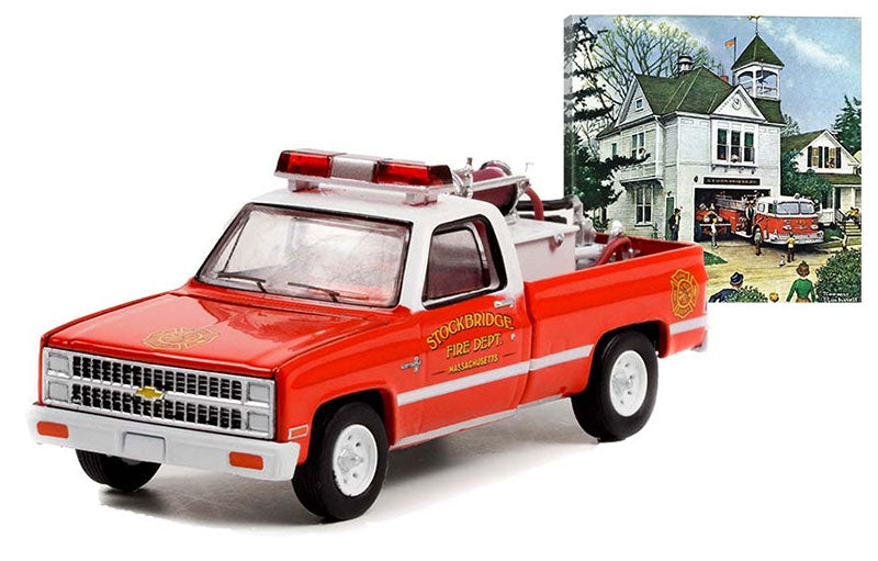 Greenlight 54060-E 1/64 Scale Stockbridge Fire Department - 1981 Chevrolet K20 Scottsdale