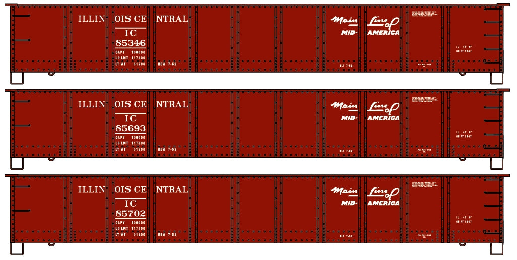 Accurail 37454 Ho 41'Steel Gondola Ic 3#Set