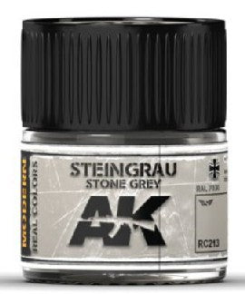 AK Interactive RC213 Real Colors: Stone Grey RAL7030 Acrylic Lacquer Paint 10ml Bottle