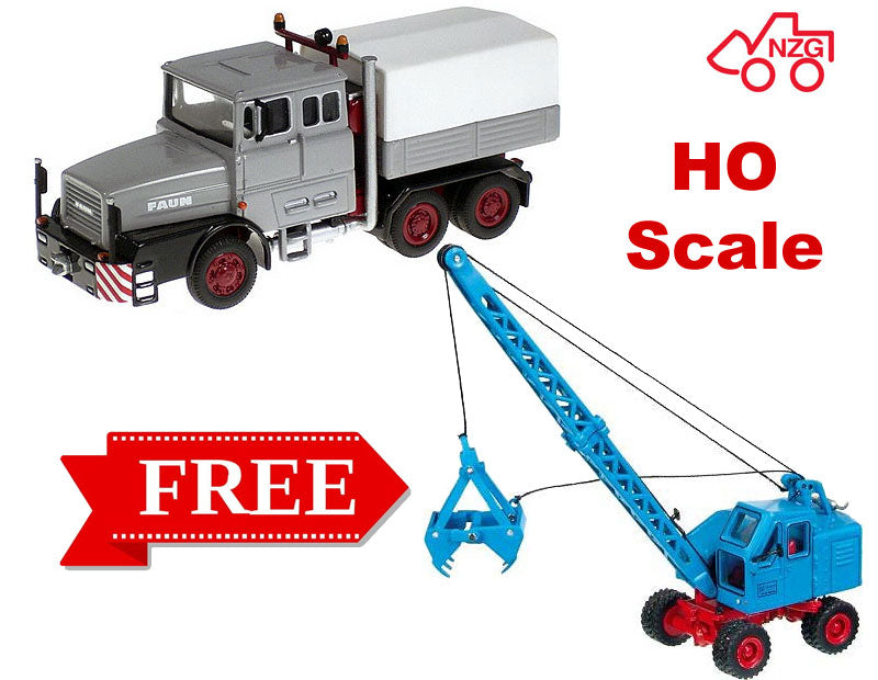 NZG 559-562-COMBO 1/87 Scale Faun L1206 Historical Heavy-weight Truck #559 + Fuchs