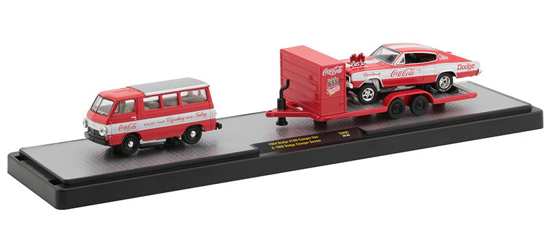 M2Machines 56000-TW05-C 1/64 Scale Coca-Cola - 1964 Dodge A100 Camper Van and