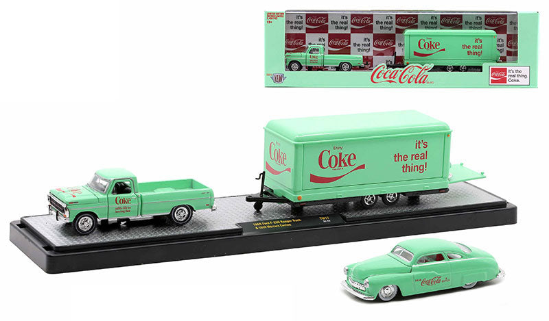 M2Machines 56000-TW17-B 1/64 Scale Coca-Cola - 1969 Ford F-250 Ranger Truck and