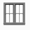 Tichy Trains 8063 HO 2/2 Dbl Unit Window w/Glazing & Shades 52"w x 56"h (6)